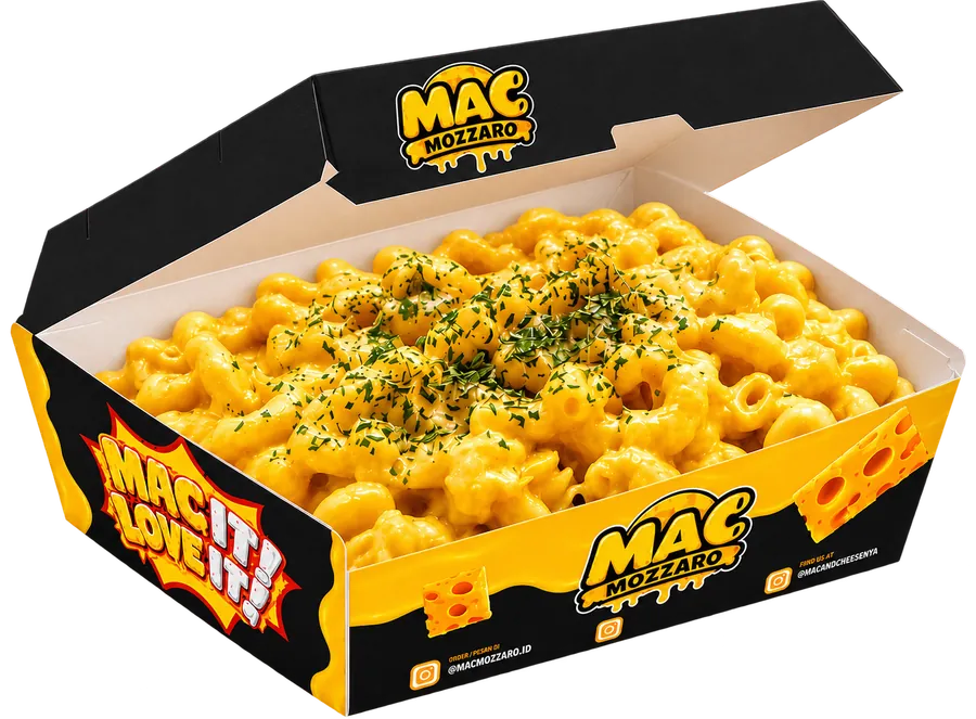 Mac Mozzaro Mac n Cheese original dalam kemasan